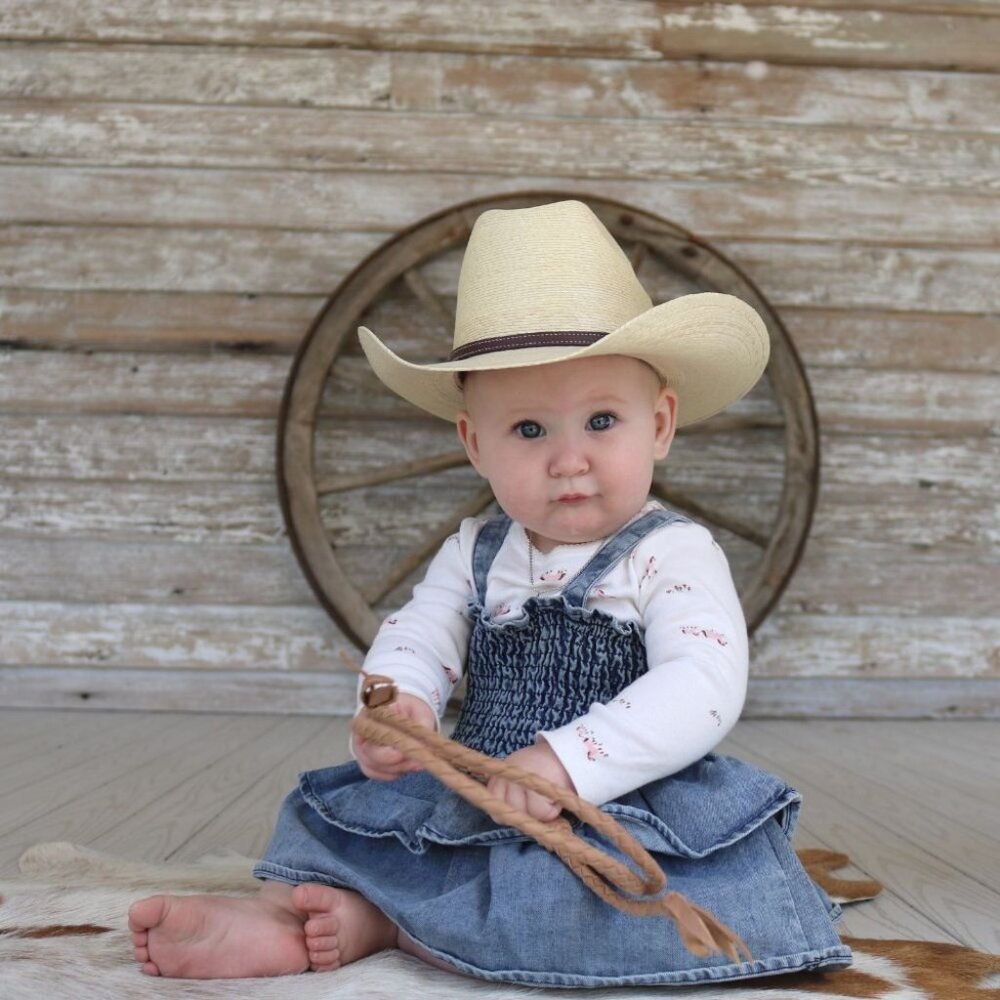 Kids' Western Tan Cowboy Hat - Picture 2 of 3